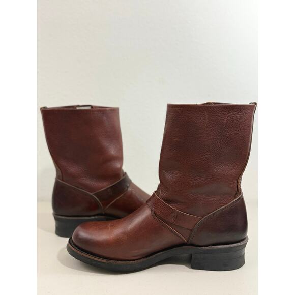 Frye Men’s Engineer Buckle Boots Brown Leather Pull On Vintage Style Size 11.5 M main image 8
